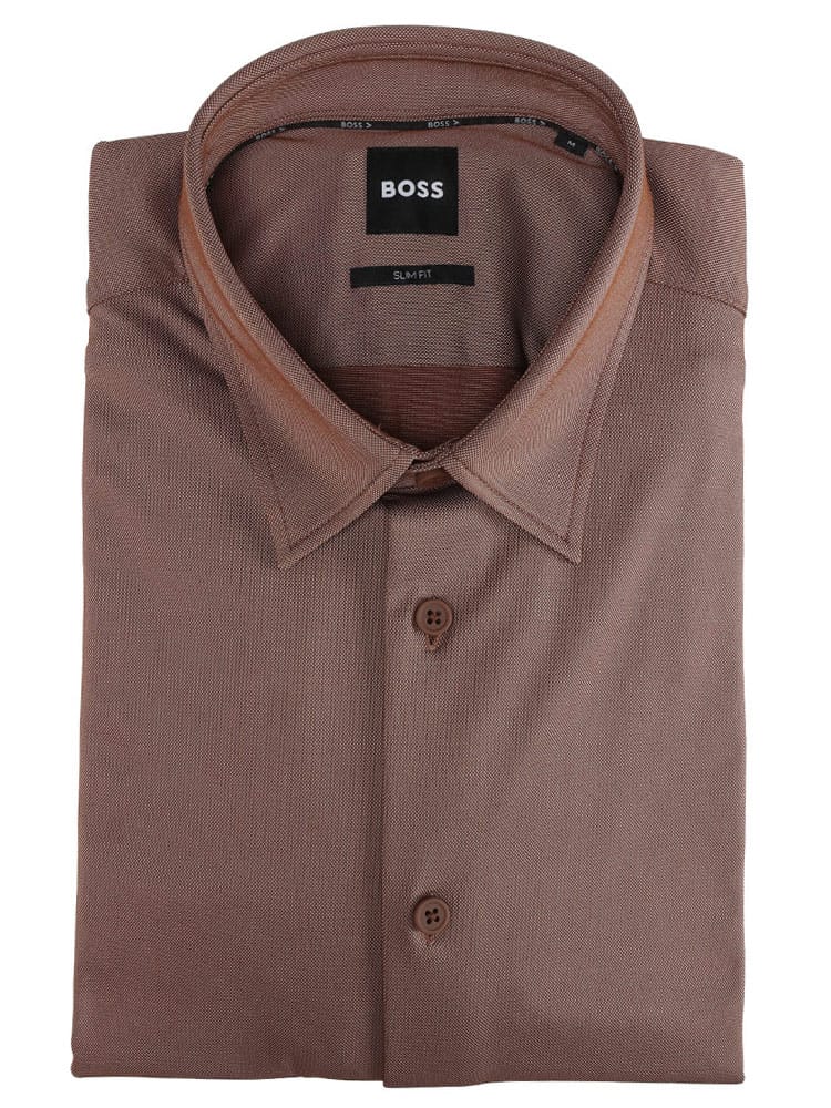 HUGO BOSS (ヒューゴボス) 無地 長袖 ドレスシャツ SLIMFIT HB50533434 メンズ