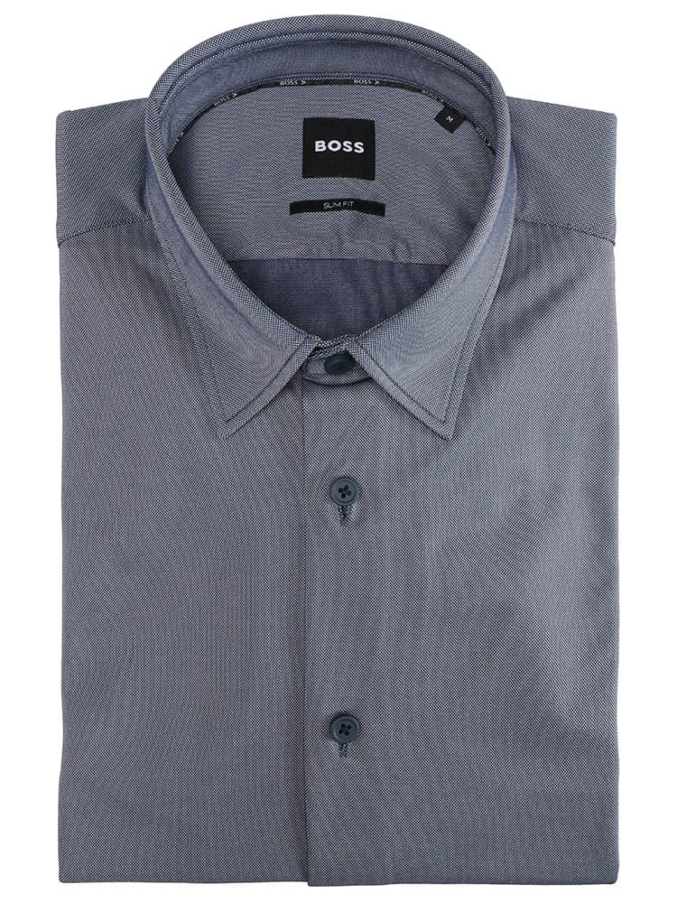 HUGO BOSS (ヒューゴボス) 無地 長袖 ドレスシャツ SLIMFIT HB50533434 メンズ