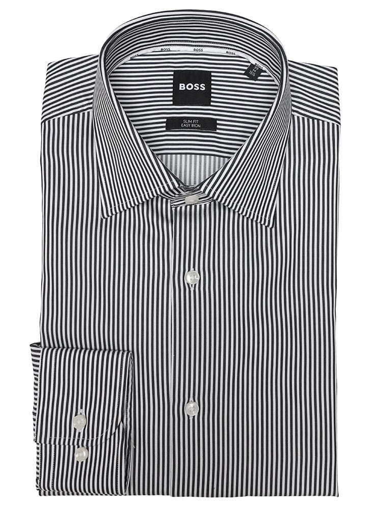 HUGO BOSS (ヒューゴボス) ストライプ 長袖 ドレスシャツ SLIMFIT HB50545123 メンズ