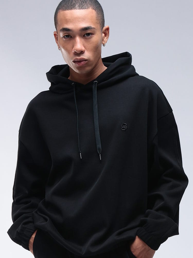 HUGO BOSS (ヒューゴボス) リラックス フィット シルケット加工 コットン プルオーバー パーカー HB50544099 メンズ