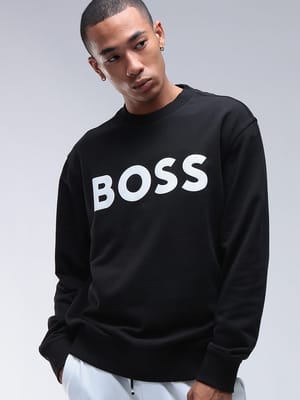 HUGO BOSS (ヒューゴボス) ラバーロゴプリント クルーネック スウェット トレーナー HBO50487133 メンズ