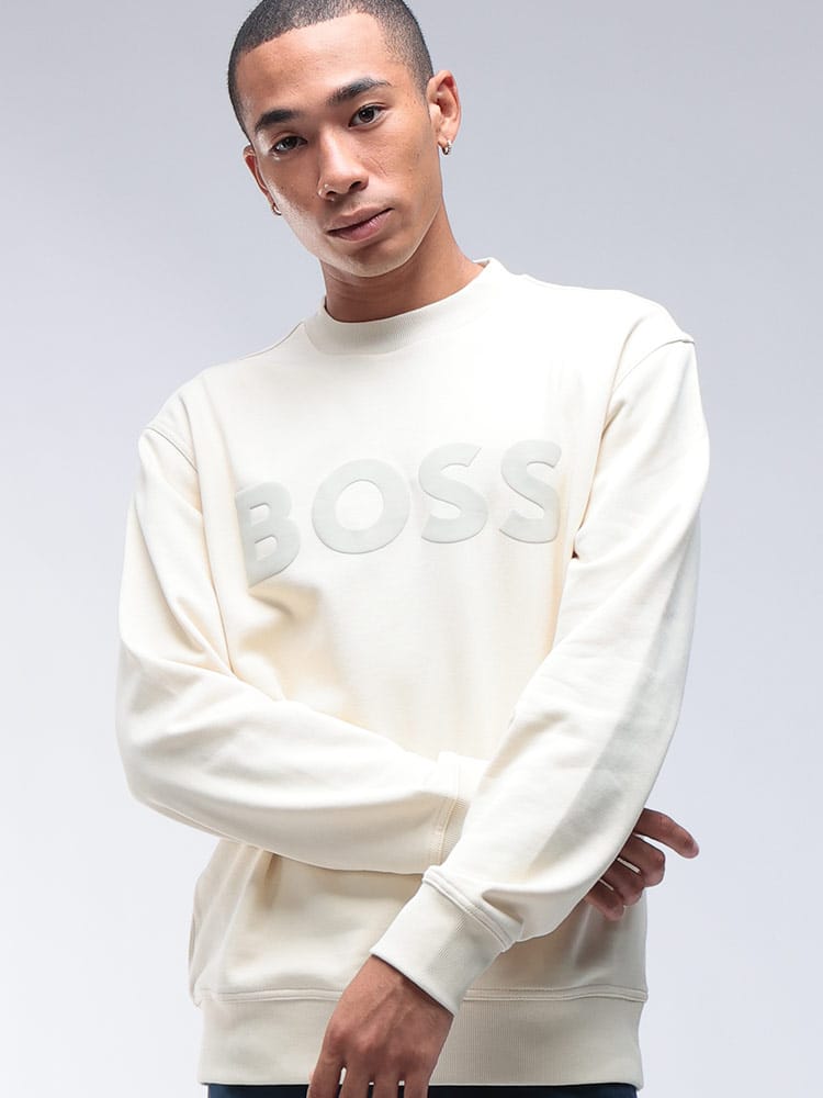 HUGO BOSS (ヒューゴボス) ラバーロゴプリント クルーネック スウェット トレーナー HBO50487133 メンズ