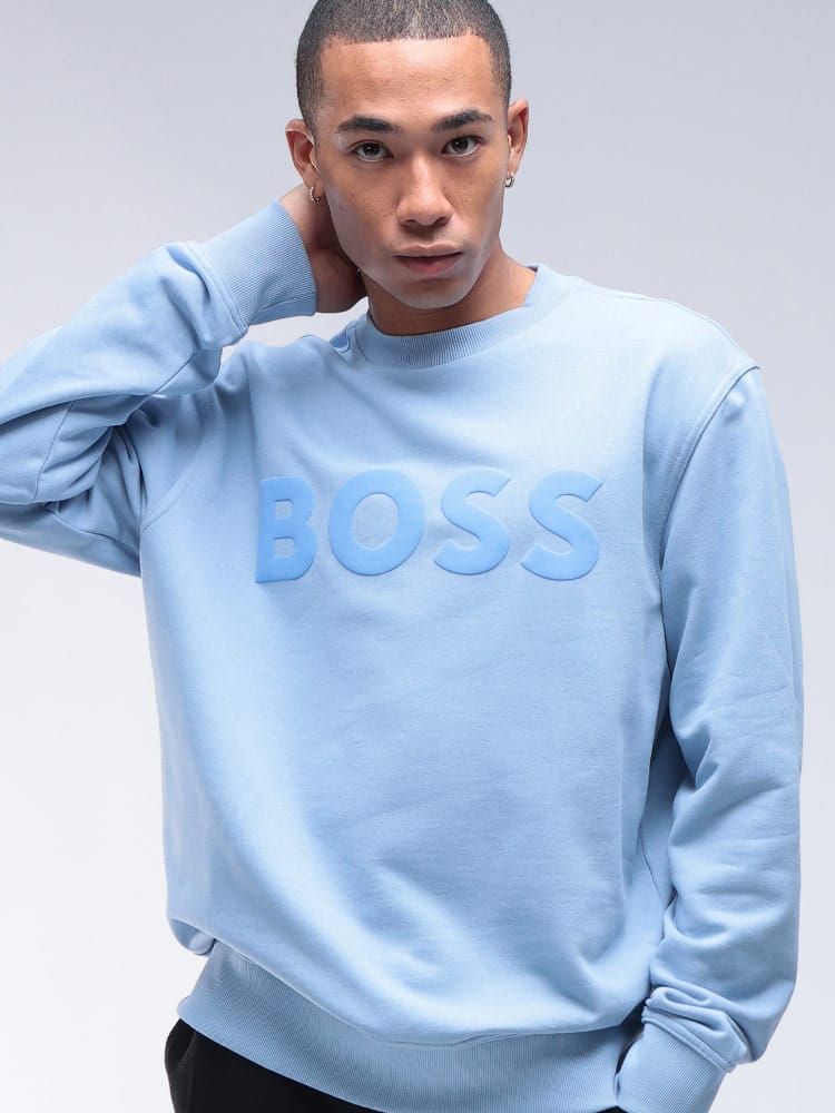 HUGO BOSS (ヒューゴボス) ラバーロゴプリント クルーネック スウェット トレーナー HBO50487133 メンズ