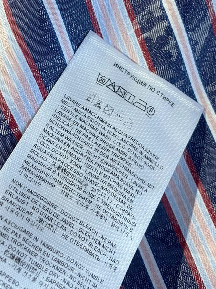 ETRO (エトロ) ストライプ×ペイズリー ボタンダウン 長袖 シャツ 