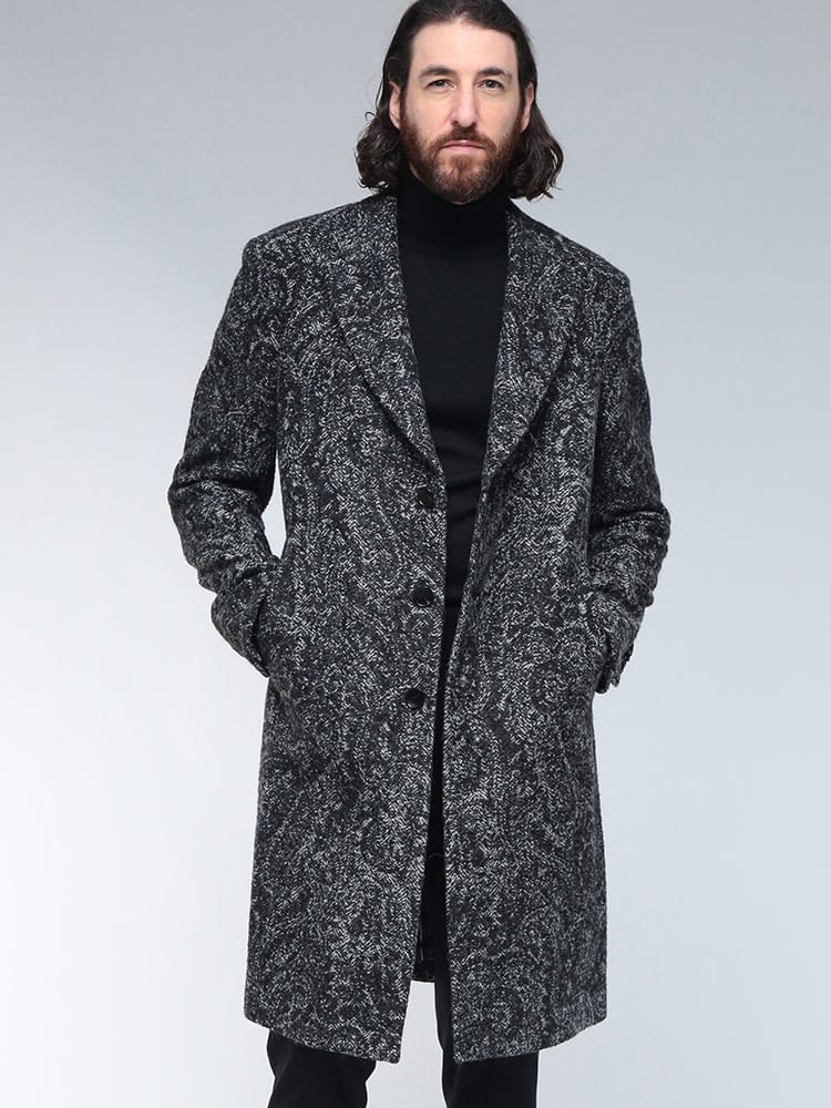 ETRO (エトロ) ペイズリージャガード シングル ロングコート ETMRAA2699TJB33 メンズ