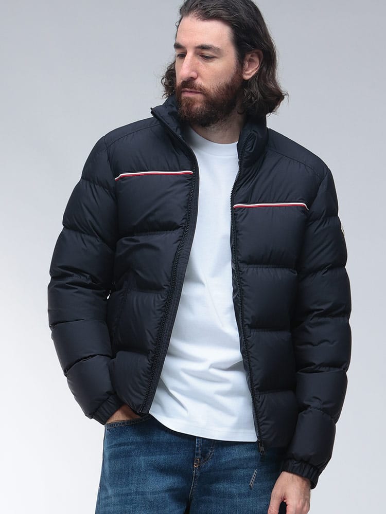 MONCLER (モンクレール) フロントトリコロールライン ダウンジャケット 