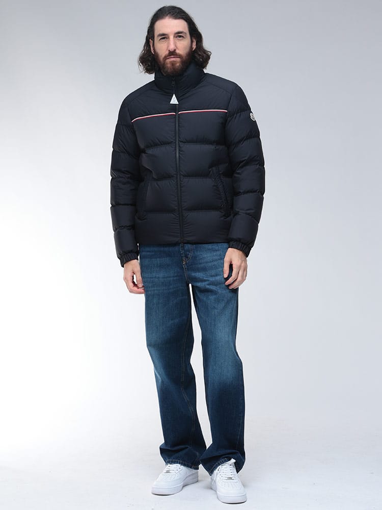 MONCLER (モンクレール) フロントトリコロールライン ダウンジャケット 