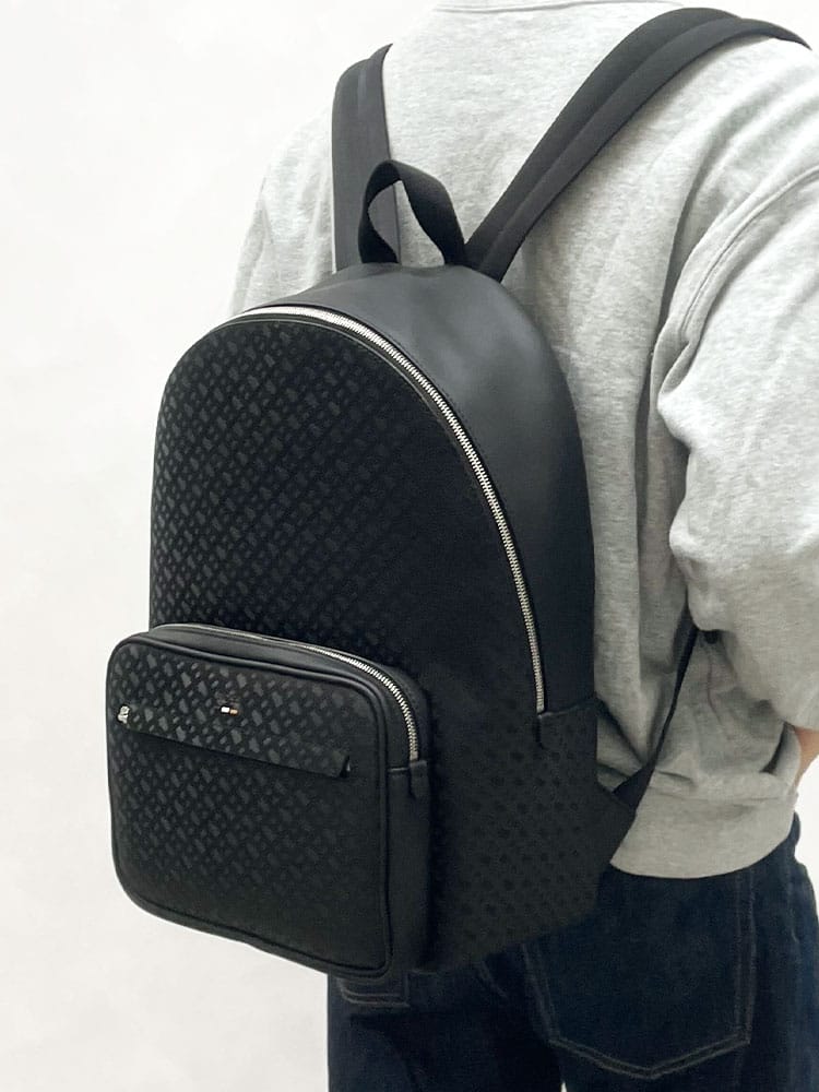 HUGO BOSS (ヒューゴボス) BBモノグラム 背面メッシュ バックパック HB50548062 メンズ