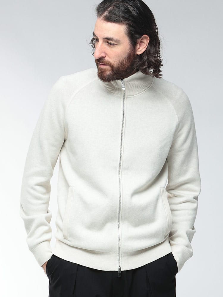 HUGO BOSS (ヒューゴボス) 綿ウール フルジップ ニット HB50543150 メンズ