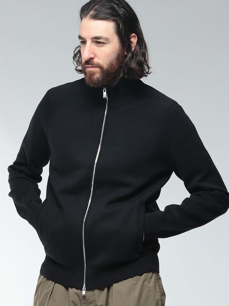 HUGO BOSS (ヒューゴボス) 綿ウール フルジップ ニット HB50543150 メンズ