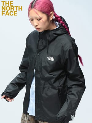 THE NORTH FACE (ザ ノースフェイス) 切り替え ロゴプリント フルジップ マウンテンパーカー DRY