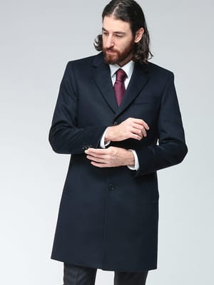 HUGO BOSS (ヒューゴボス) メンズ チェスターコート カシミヤ混 