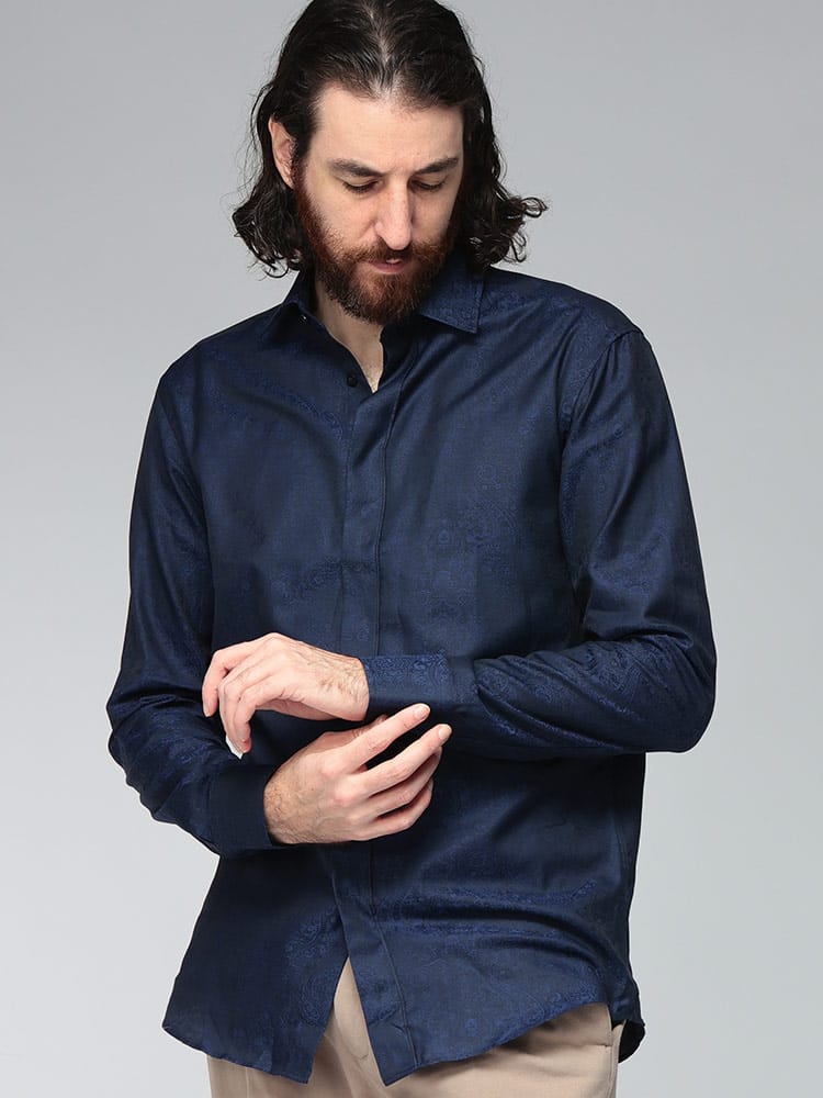 ETRO (エトロ) ペイズリージャガード 長袖 シャツ ETMRIB2799TJ598 メンズ