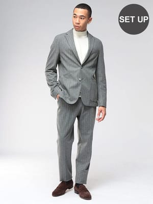 HUGO BOSS (ヒューゴボス) フランネルストライプ 2つボタン シングル メンズスーツ HBHP10274839 メンズ