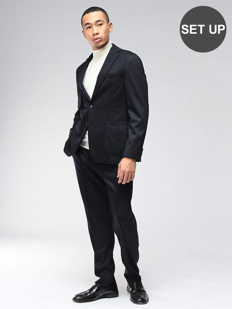 HUGO BOSS (ヒューゴボス) REDA ジャージ生地 無地 2つボタン シングル スーツ スリムフィット HBHP10275234 メンズ