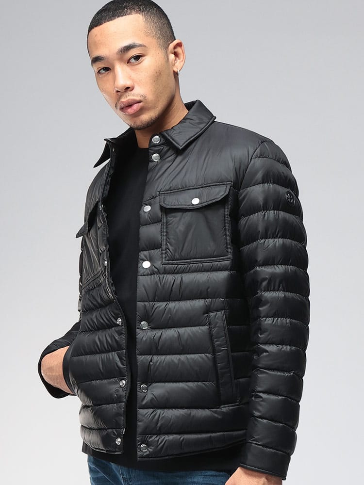 HUGO BOSS (ヒューゴボス) 撥水加工 フルジップ チェストポケット ダウン ブルゾン HB50540456 メンズ