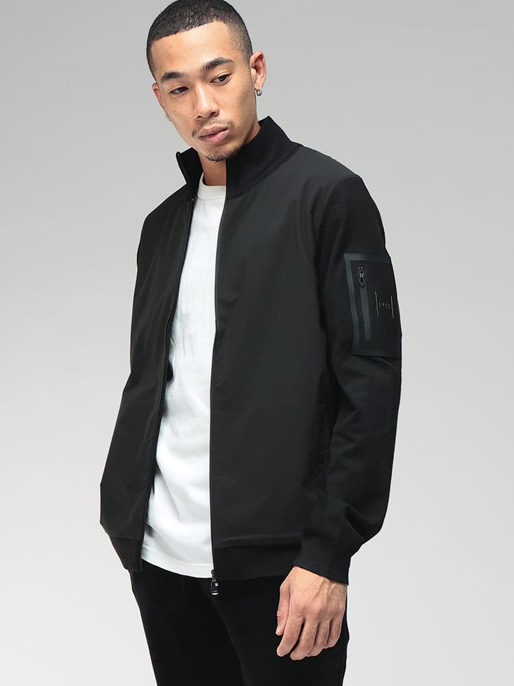 HUGO BOSS (ヒューゴボス) フロント 切り替え フルジップ ニットブルゾン HBG50541951 メンズ