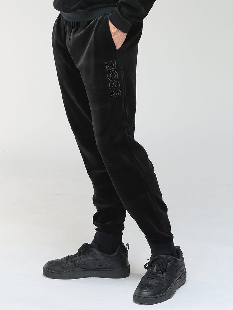 HUGO BOSS (ヒューゴボス) サイド ロゴ ベロア調 サイドロゴ スウェットパンツ HBU50550635 メンズ