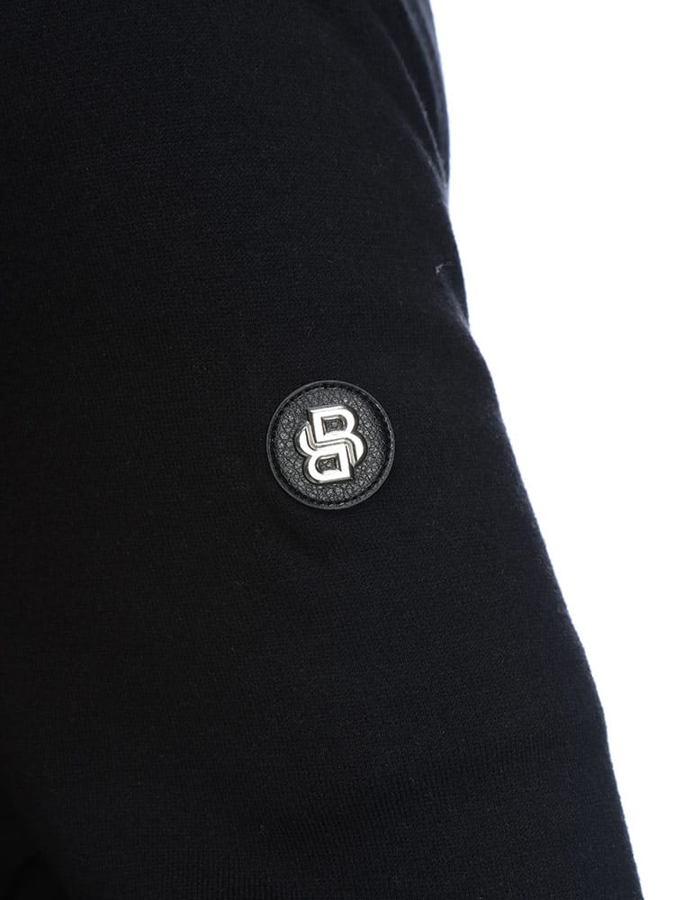 HUGO BOSS (ヒューゴボス) ロゴ ニット 切り替え フルジップ 中綿 