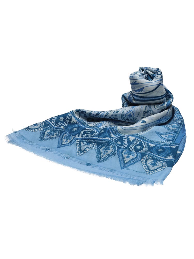 ETRO (エトロ) カシミヤ混 ペイズリー柄 ストール マフラー ETMATA0038AKG メンズ