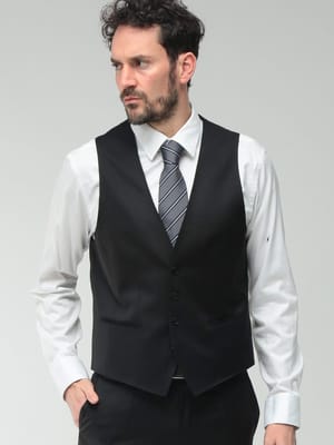 HUGO BOSS (ヒューゴボス) メンズ ベスト シングル ジレ フォーマル ベスト HBHUGE10236006