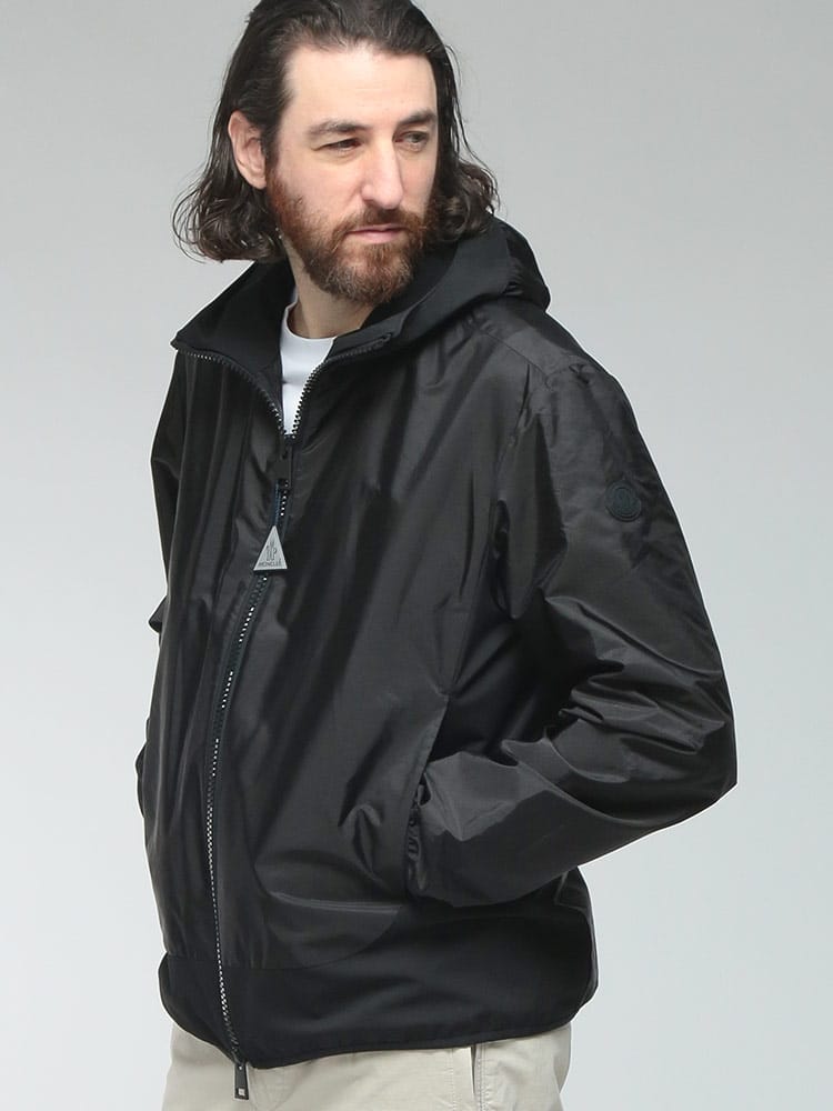MONCLER (モンクレール) メンズ ジャケット ロゴ ナイロン 切り替え フルジップ パーカー GALVESTON ガルベストン MCGALVESTON6