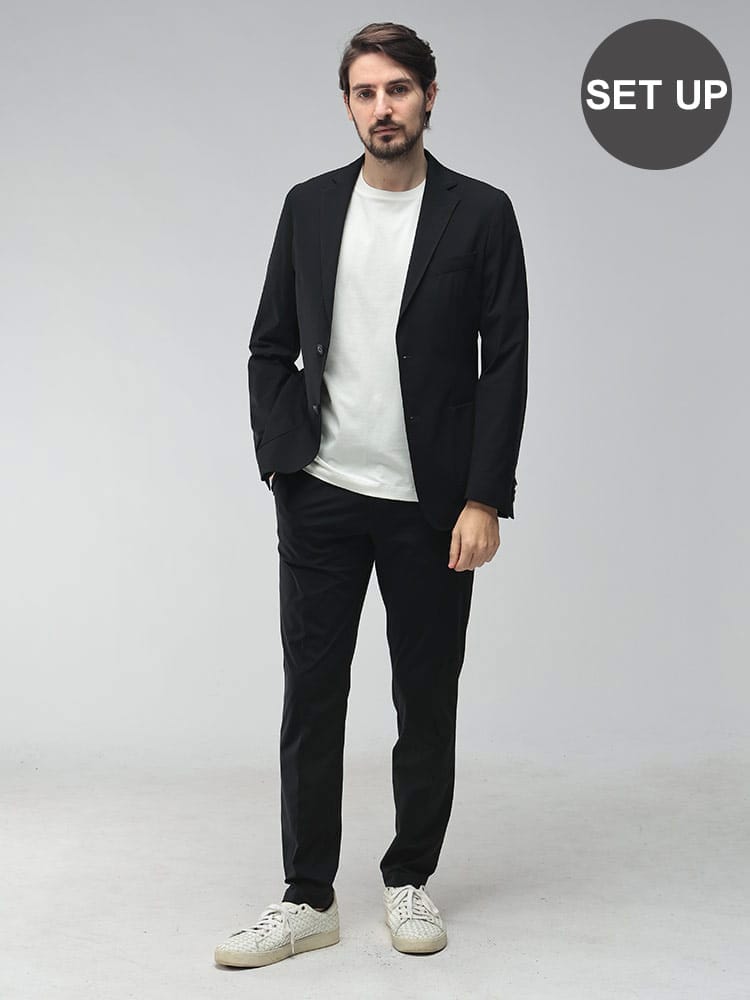 HUGO BOSS (ヒューゴボス) メンズ スーツ ストレッチナイロン シングル ジャケット パンツ セットアップ スーツ HBHG10245125