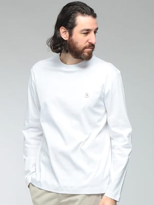 HUGO BOSS (ヒューゴボス) メンズ Tシャツ 長袖 ロゴ ワンポイント クルーネック カットソー ロンT HB50555107