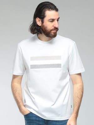 HUGO BOSS (ヒューゴボス) メンズ Tシャツ 半袖 ロゴ フロントデザイン クルーネック カットソー HB50556354