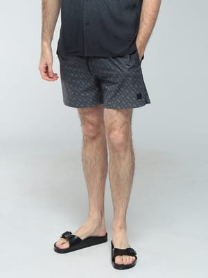 HUGO BOSS (ヒューゴボス) メンズ ショートパンツ ロゴ グラデーション BBモノグラム メッシュインナー 水陸両用 スイムパンツ 水着 HBU50534343