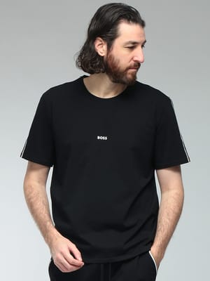 HUGO BOSS (ヒューゴボス) メンズ Tシャツ 半袖 ロゴ 肩ライン クルーネック カットソー HBU50545930
