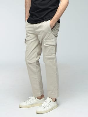 HUGO BOSS (ヒューゴボス) メンズ カーゴパンツ ロゴ ポケット ミリタリー カーゴ パンツ HB50552096