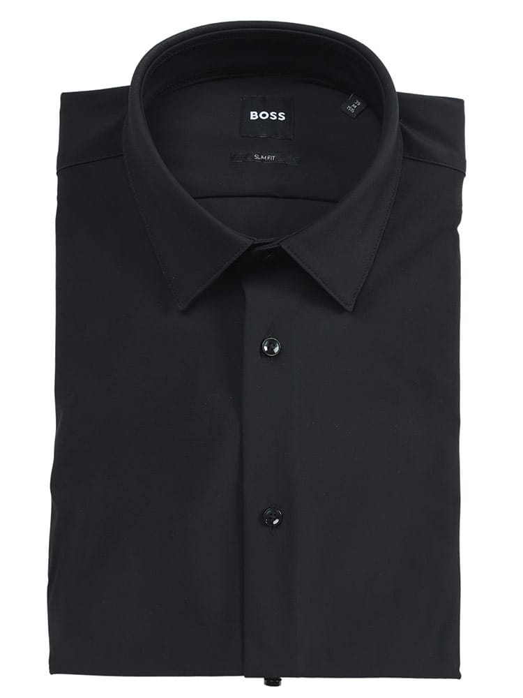 HUGO BOSS (ヒューゴボス) メンズ ドレスシャツ 長袖 ストレッチ セミワイドカラー ビジネス シャツ SLIMFIT スリムフィット HB50555747