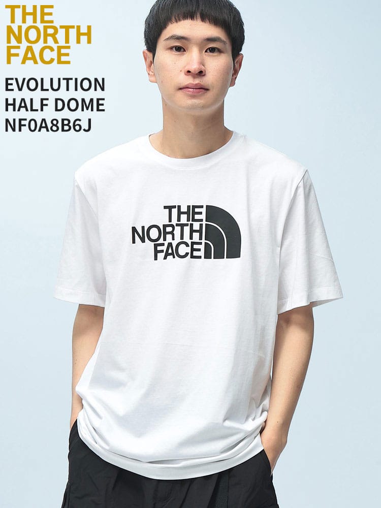 THE NORTH FACE (ザ ノースフェイス) Tシャツ 半袖 EVOLUTION HALF DOME ハーフドーム ロゴプリント クルーネック 半袖 TEE トップス シャツ レギュラーフィット アウトドア NF0A8B6J