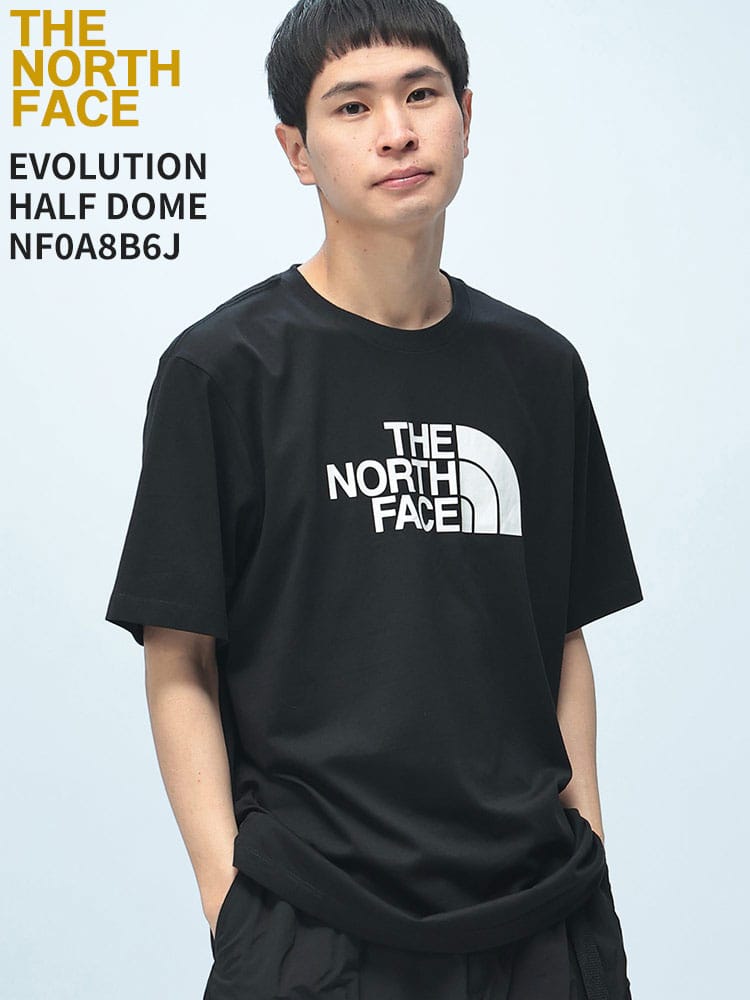 THE NORTH FACE (ザ ノースフェイス) Tシャツ 半袖 EVOLUTION HALF DOME ハーフドーム ロゴプリント クルーネック 半袖 TEE トップス シャツ レギュラーフィット アウトドア NF0A8B6J