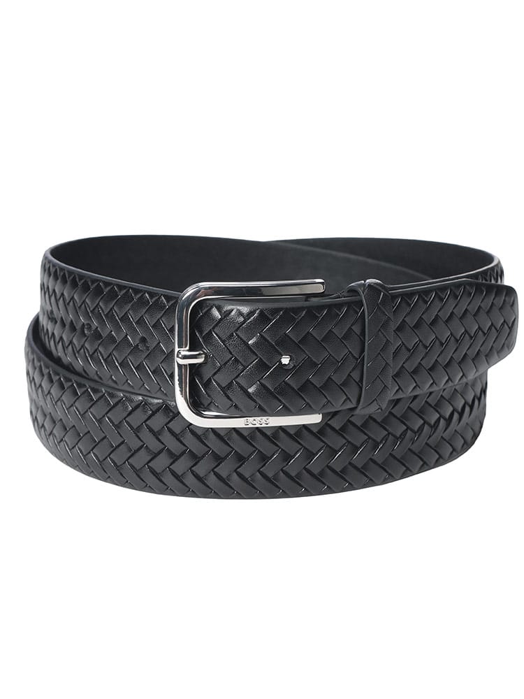 HUGO BOSS (ヒューゴボス) メンズ ベルト レザーメッシュ ピンバックル HB50560430