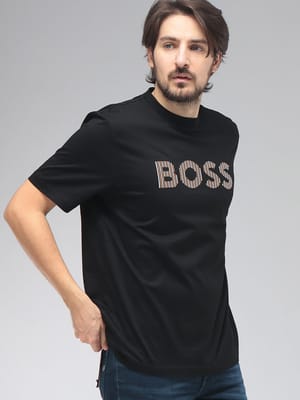 【2BUY10%OFF】HUGO BOSS (ヒューゴボス) メンズ Tシャツ 半袖 ロゴ刺繍 クルーネック カットソー HB50560466