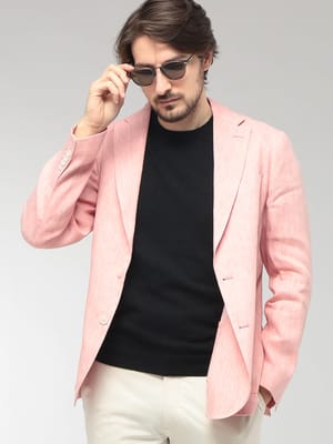 HUGO BOSS (ヒューゴボス) メンズ ジャケット 麻混 シングル 2ツ釦 テーラード HBHANRY10279060
