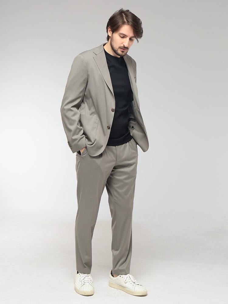 HUGO BOSS (ヒューゴボス) メンズ スーツ ストレッチウール シングル ワンタック セットアップ HBHANRY10247018