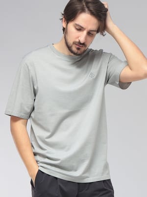 HERNO (ヘルノ) メンズ Tシャツ 半袖 胸ロゴ クルーネック カットソー COTTON JERSEY HRJG000272U