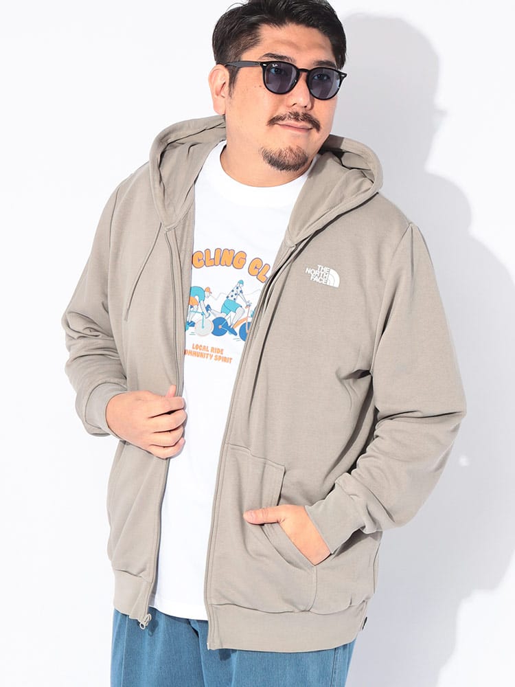 パーカー 長袖 メンズ 大きいサイズ パーカー M SIMPLE LOGHT REGULAR FULL ZIP HOOD トップス フード フルジップ 春