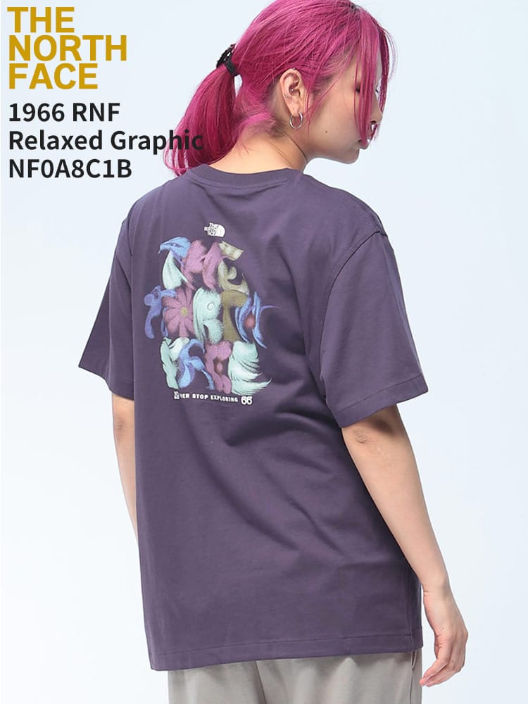 THE NORTH FACE (ザ ノースフェイス) Tシャツ 半袖 1966 RNF RELAXED S/S GRAP リラックスフィット 1966 フローラ柄 バックプリント ユニセックス