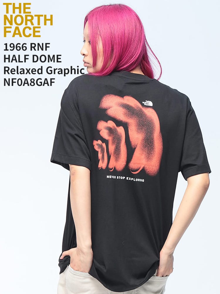 THE NORTH FACE (ザ ノースフェイス) Tシャツ 半袖 1966 RNF RELAXED S/S GRAP リラックスフィット 1966 ハーフドーム バックプリント ユニセックス