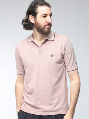 HERNO (ヘルノ) メンズ ポロシャツ 半袖 ワンポイント刺繍 PIGMENT DYE PIQUE HRJPL00134U