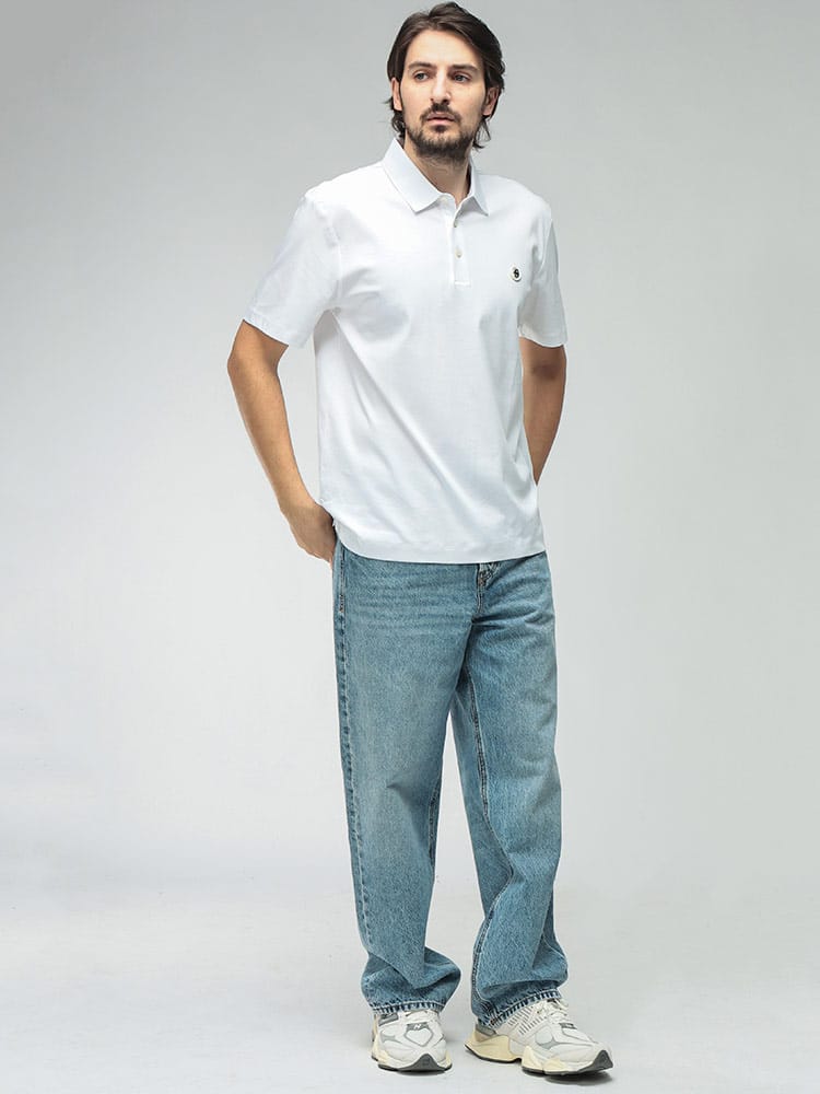 HUGO BOSS (ヒューゴボス) メンズ ポロシャツ 半袖 ストレッチコットン 