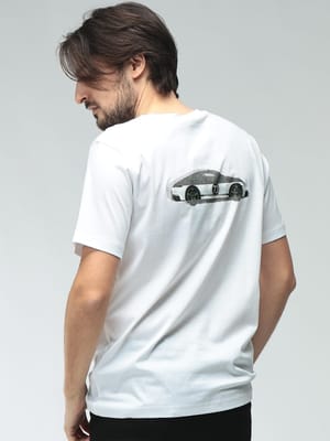 HUGO BOSS (ヒューゴボス) メンズ Tシャツ 半袖 HUGO BOSS×PORSCHE バックプリント クルーネック カットソー HBG50561856