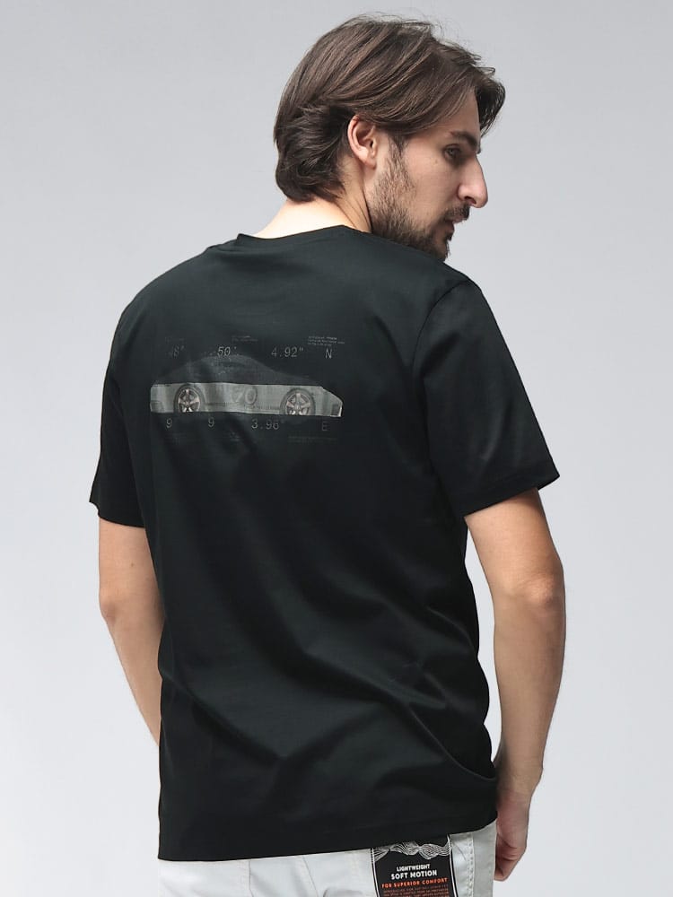 HUGO BOSS (ヒューゴボス) メンズ Tシャツ 半袖 HUGO BOSS×PORSCHE バックプリント クルーネック カットソー HBG50561856