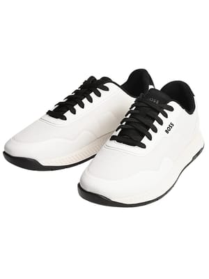 HUGO BOSS (ヒューゴボス) メンズ シューズ メッシュ切替 スムースアッパー ロゴ ローカットスニーカー HB50563962
