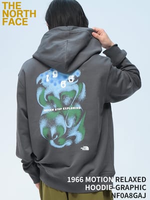 THE NORTH FACE (ザ ノースフェイス) パーカー 長袖 バックプリント プルオーバー 1966 MOTION RELAXED HOODIE-GRAPHIC NF0A8GAJ