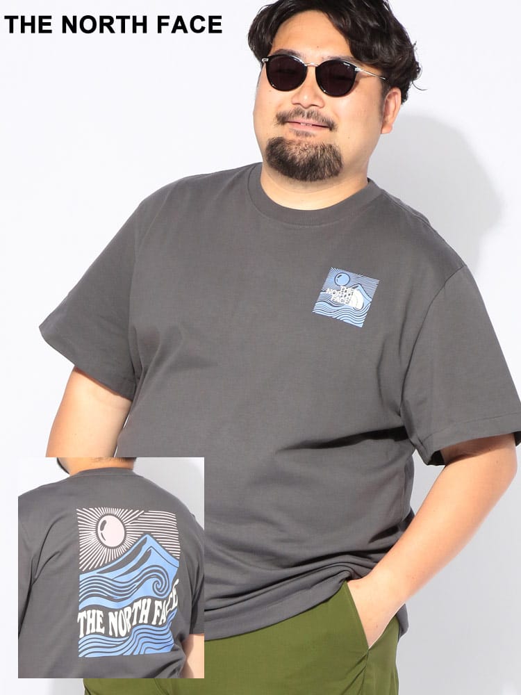 Tシャツ 半袖 メンズ 大きいサイズ バックプリント クルーネック カットソー MOUNTAIN ESCAPE RELAXED SS TEE トップス コットン プリント 涼しい 春 夏